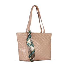 Women's Polyurethane Textured Shoulder Bag (Peach)