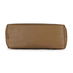 Women's Polyurethane Textured Shoulder Bag (Light Brown)