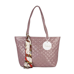 Women's Polyurethane Textured Shoulder Bag (Blush Pink)