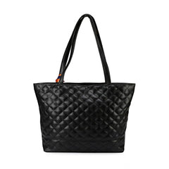 Women's Polyurethane Textured Shoulder Bag (Black)