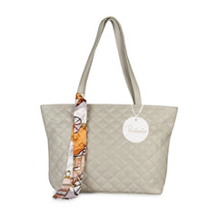 Women's Polyurethane Textured Shoulder Bag (Grey)