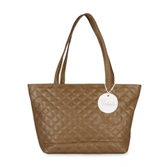 Women's Polyurethane Textured Shoulder Bag (Light Brown)