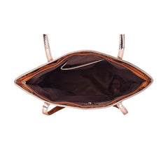 Rose Gold Mirror Shiny Fancy Tote Bag