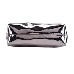 Grey Mirror Shiny Fancy Tote Bag