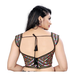 Women's Phantom Paper Mirror Readymade Blouse (Black, Size: Free Size)