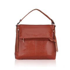 Women's Faux Leather Textured Sling Bag (Brown )