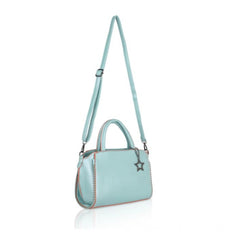 Women's Faux Leather Metal Beads Handbag (Green)