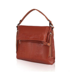 Women's Faux Leather Textured Sling Bag (Brown )