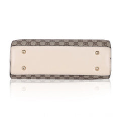 Women's Faux Leather Printed Handbag (Beige)