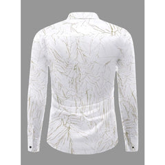 Men's Casual PollyCotton Textured Full Sleeve Collar Shirt (Green)