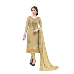 Chanderi Cotton Unstitched Salwar-Suit Material With Dupatta (Light Green, 2-2.5mtrs)