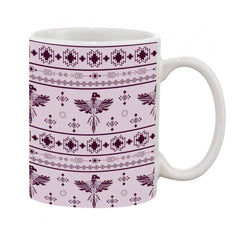 Printed Ceramic Coffee Mug - 1 Pieces, White, 11oz