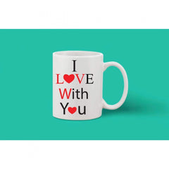 Printed Ceramic Coffee Mug - 1 Pieces, White, 11oz