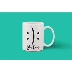 Printed Ceramic Coffee Mug - 1 Pieces, White, 11oz