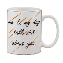 Printed Ceramic Coffee Mug - 1 Pieces, White, 11oz