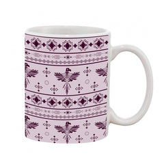 Printed Ceramic Coffee Mug - 1 Pieces, White, 11oz