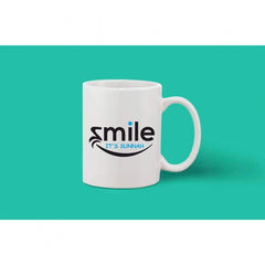 Printed Ceramic Coffee Mug - 1 Pieces, White, 11oz