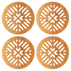 Wooden Coasters for Tea Coffee (Set of 4)