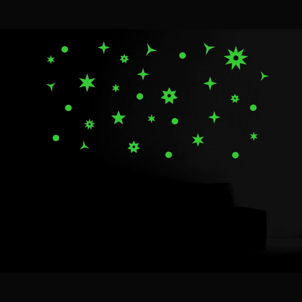 Green Galaxy of Stars Radium Wall Sticker