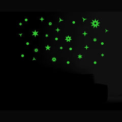 Green Galaxy of Stars Radium Wall Sticker