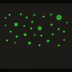 Green Galaxy of Stars Radium Wall Sticker