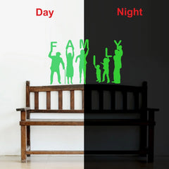 Green Family Radium Wall Sticker