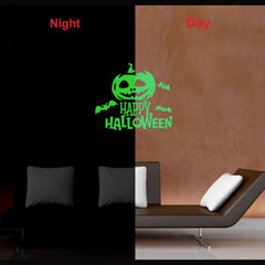 Green Happy Halloween Radium Wall Sticker