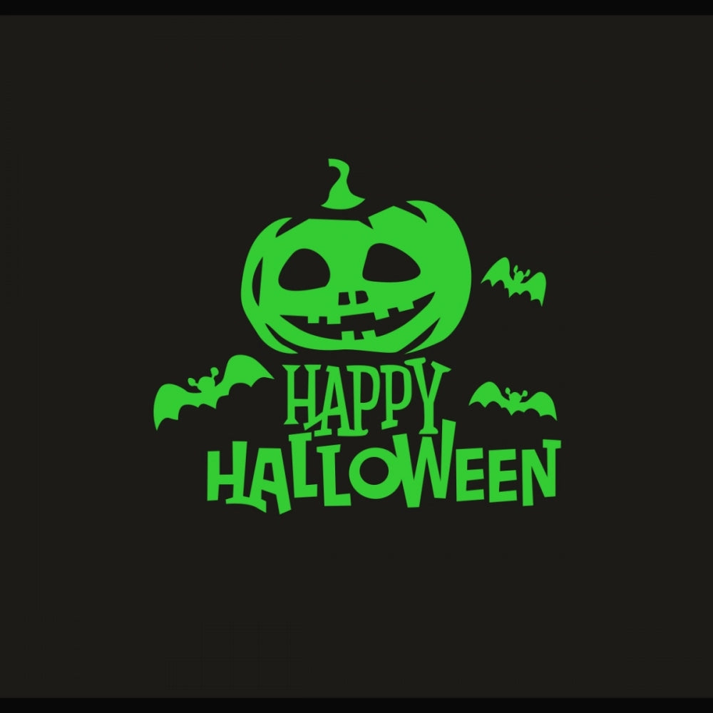 Green Happy Halloween Radium Wall Sticker