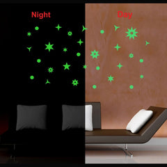 Green Galaxy of Stars Radium Wall Sticker