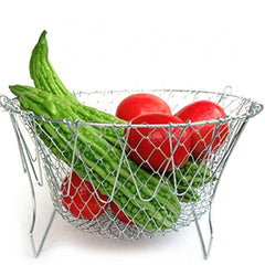 Foldable Strainer Chef Basket (Color: Assorted)