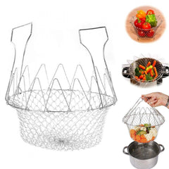 Foldable Strainer Chef Basket (Color: Assorted)