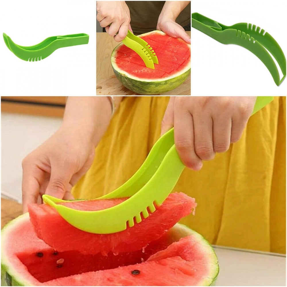 Pack of 3 Plastic Handle Watermelon Slicer Knife (Color: Assorted)