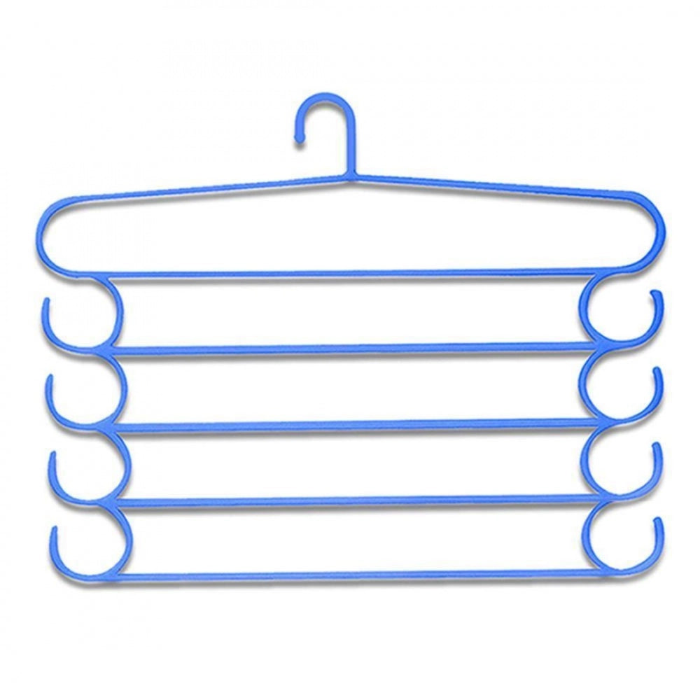 Pack of 5 Five Layer Plastic Hangers (Color: Assorted)