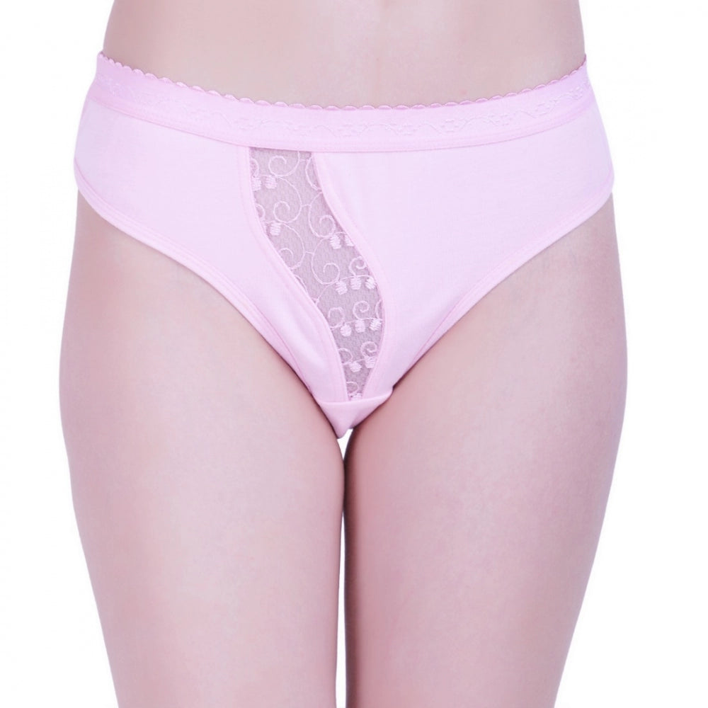 Cotton Bra And Panty Set (Material: Cotton (Color: Light Pink)