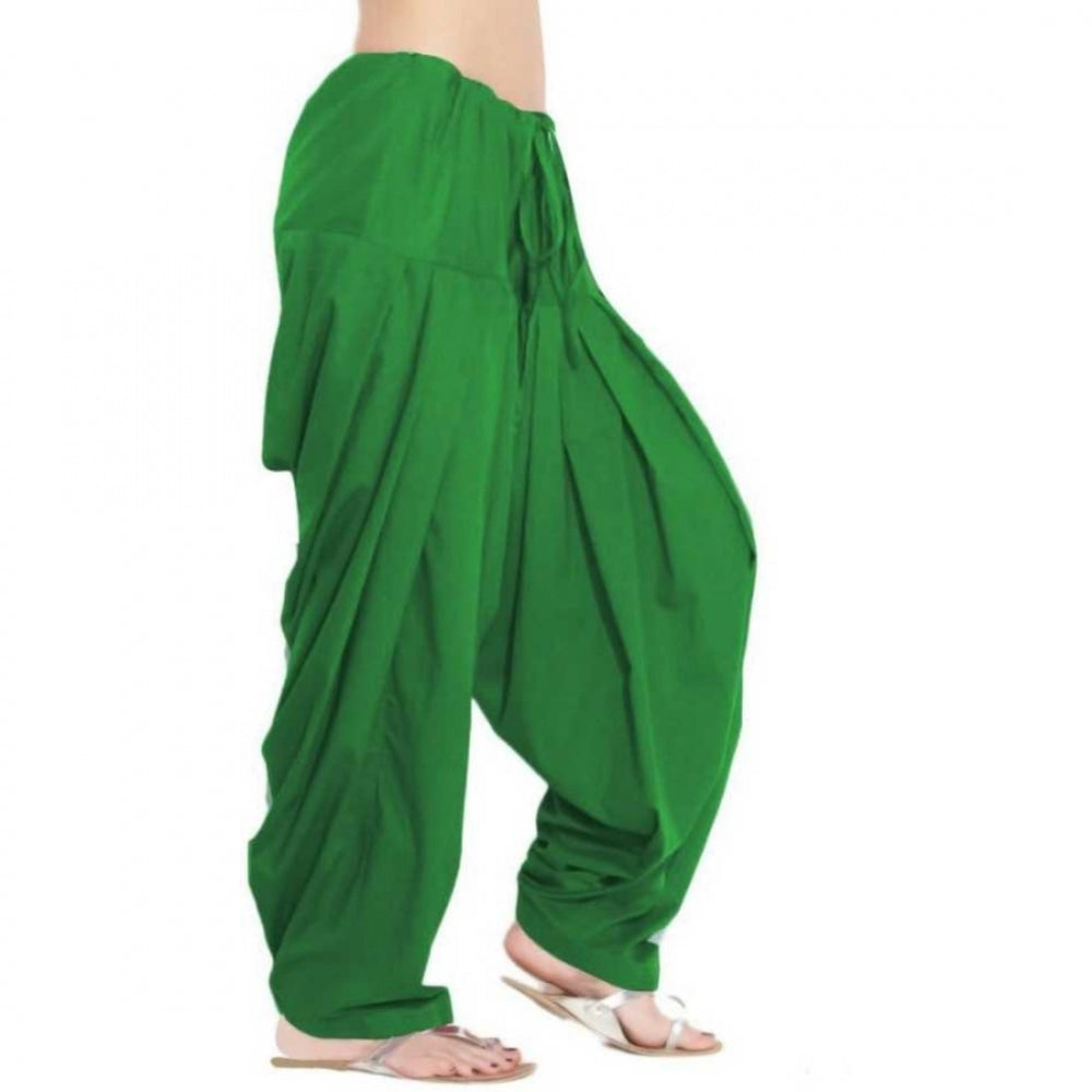 Cotton Solid Patiyala (Color:Green)