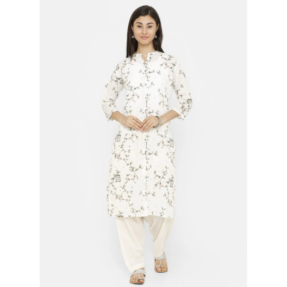 Cotton Solid Patiyala (Color:Half White)