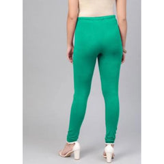 Women's Cotton Leggings (Color:Sea Green)