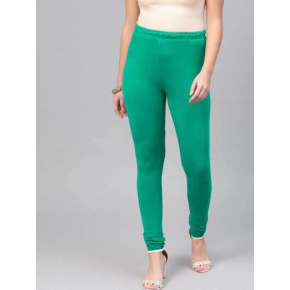 Women's Cotton Leggings (Color:Sea Green)