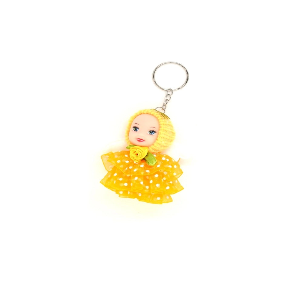 Pack of 5_Doll Girl Keychain (Color: Assorted)