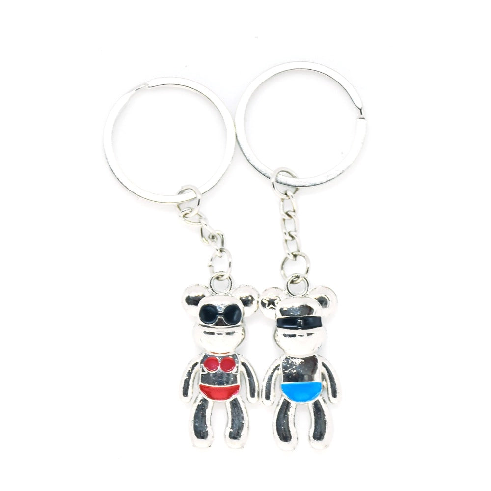 Robotic Couple Metal Keychain (Color: Assorted)