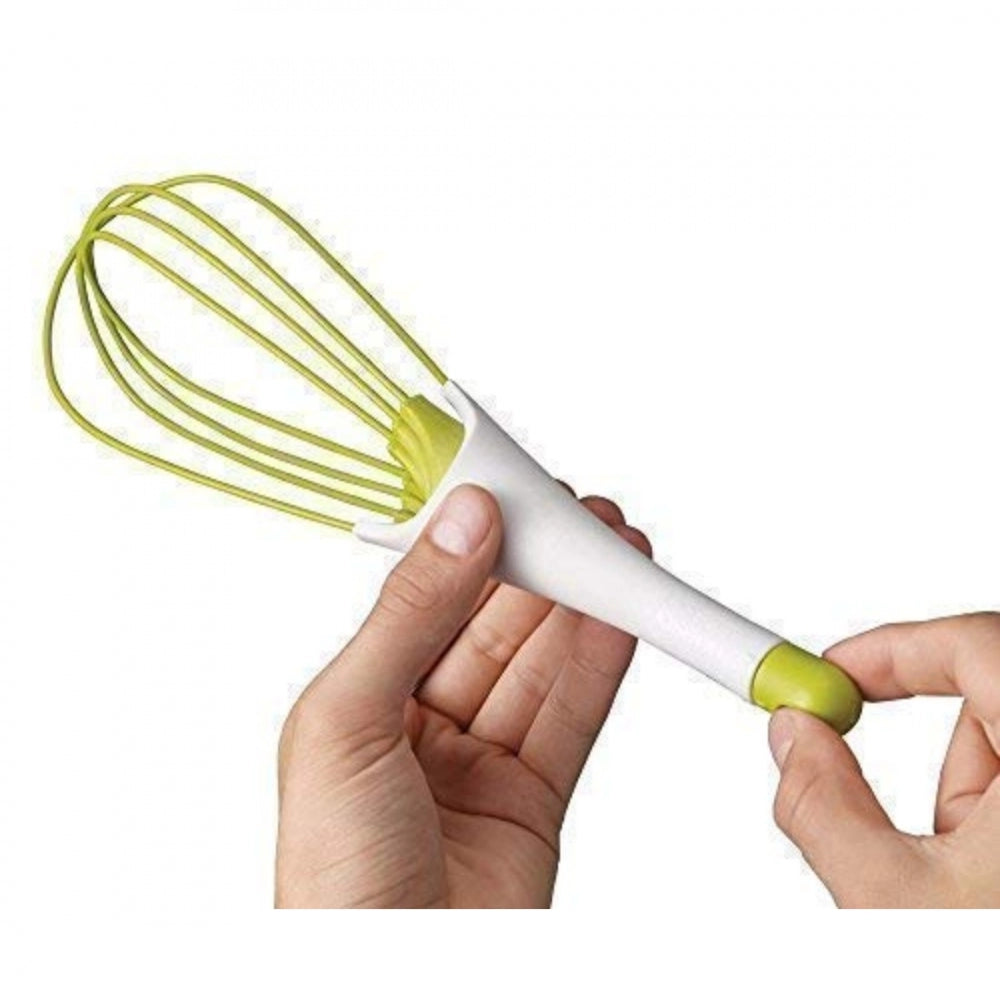 Pack of 5 Fold Able Plastic Whisk Beater Hand Blender Mixer Froth Whisker Lassi Maker (Color:Assorted)