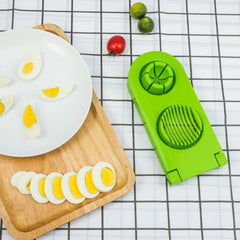 Pack of 2_2 In 1 Boiled Egg and Mushroom Slicer Cutter Chopper Plastic With Stainless Steel Wired (Color:Assorted)