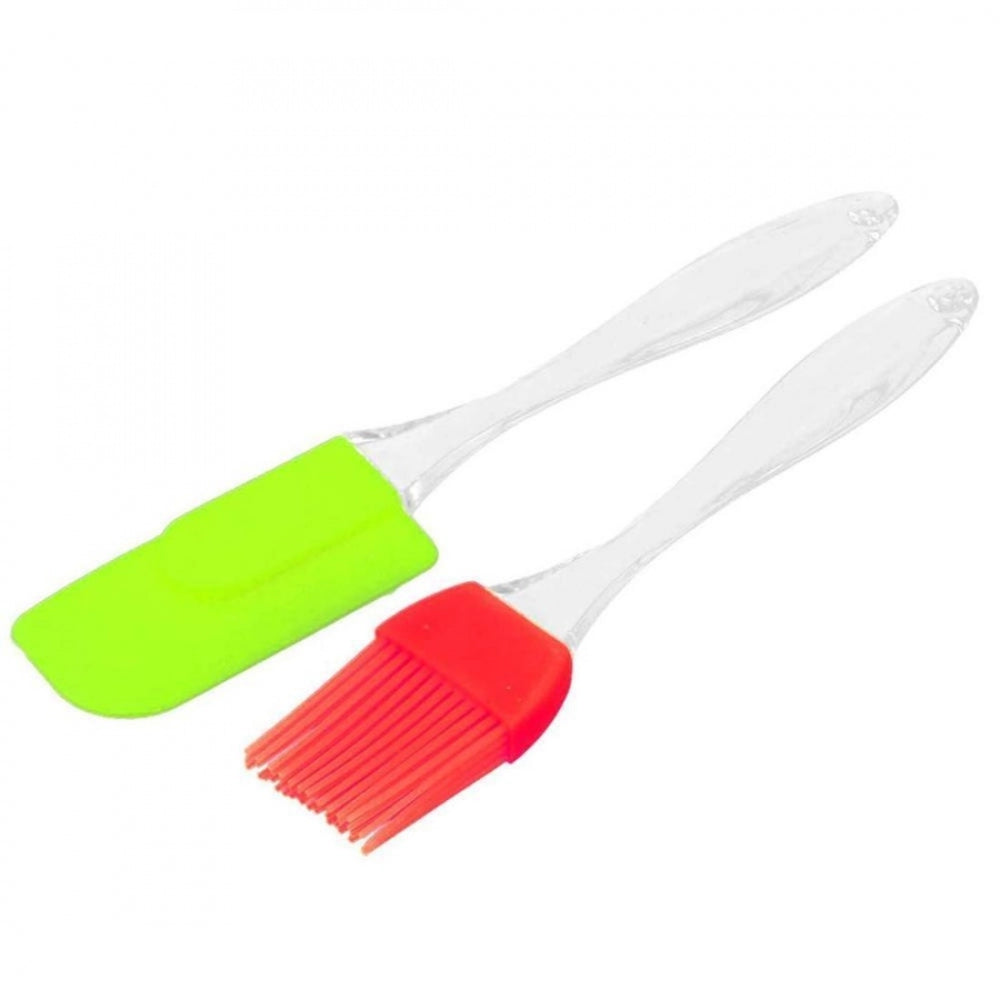 Pack of 5 Silicone Spatula And Pastry Brush (Color: Assorted)