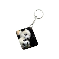 Pack Of 3_ Panta One Side Printed Rectangle Designer Keychain (White)