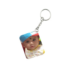 Pack Of 3_ Baby With Cap One Side Printed Rectangle Designer Keychain (Yellow)