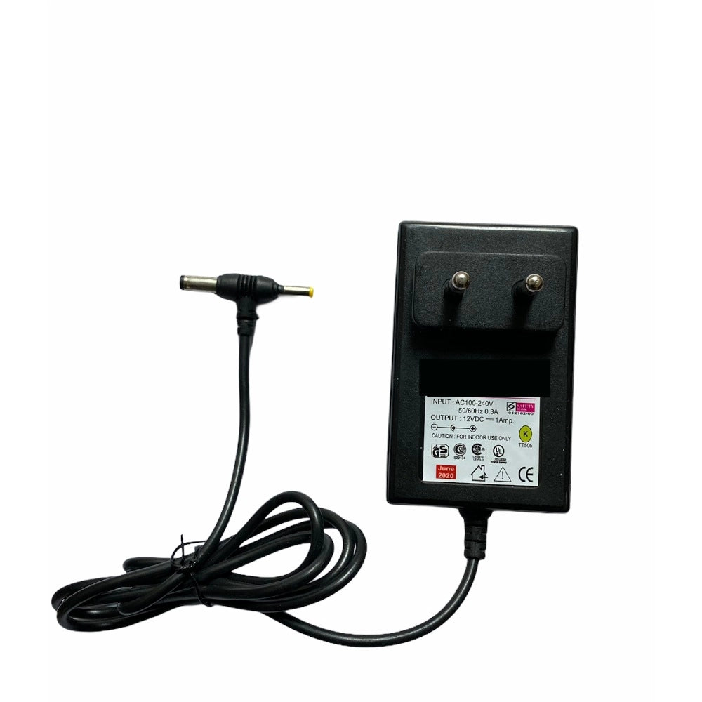 12V 1A Power Adapter, Power Supply AC Input 100 240 V and Output 12V 1A for Set Top Box DTH Box, CCTV System, Router, Other Electronics And IT Gadgets with DC And Sony Pin (Black)
