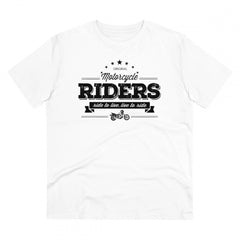 Men's PC Cotton Bike Ride Design Printed T Shirt (Color: White, Thread Count: 180GSM)