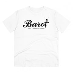 Men's PC Cotton Cast Design Barot Printed T Shirt (Color: White, Thread Count: 180GSM)