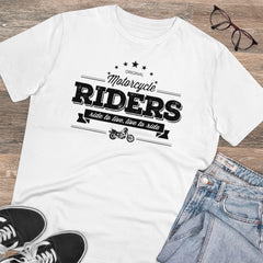 Men's PC Cotton Bike Ride Design Printed T Shirt (Color: White, Thread Count: 180GSM)