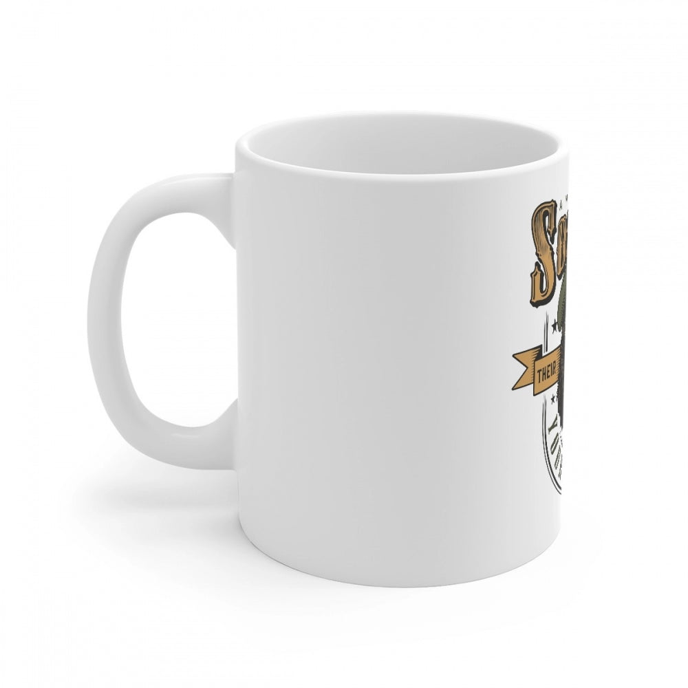 Ceramic Gorila Desing Printed Coffee Mug (Color: White, Capacity:330ml)